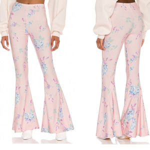 Selkie Pink Floral Flare Yoga Pants